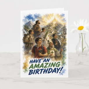 Carte d'anniversaire des Saints pour le Voyage ver