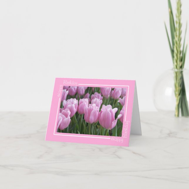 Carte d'anniversaire des tulipes (Devant)
