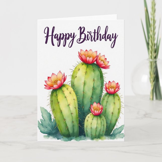 Carte d'anniversaire Desert Bloom (Devant)