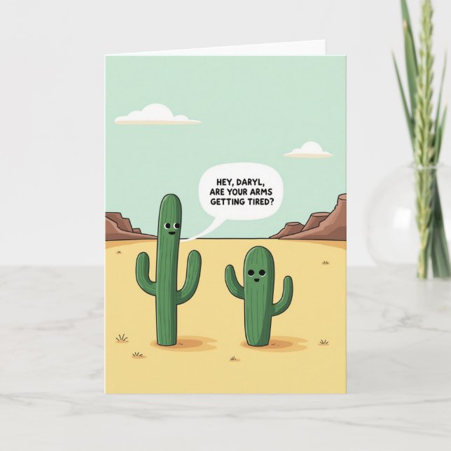 Carte d'anniversaire Désert Fantaisiste (Devant)