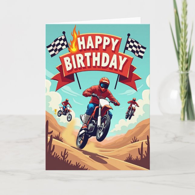 Carte d'anniversaire Desert Jump (Devant)