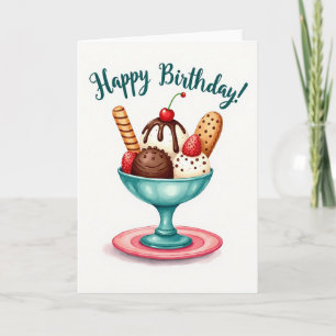 Carte d'anniversaire Dessert Delight