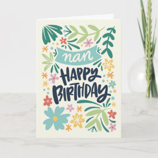 Carte d'anniversaire d'été Nan
