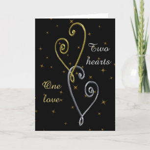 Carte d'anniversaire Deux Cœurs