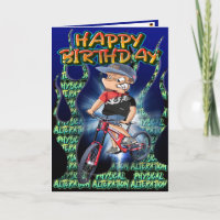 Carte d'anniversaire DH Biker