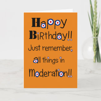 Carte d'anniversaire d'humeur de mod