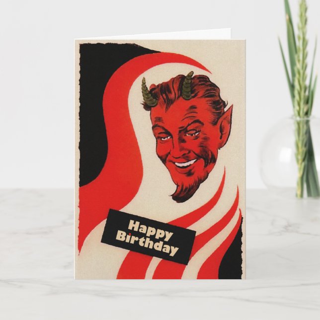 Carte d'anniversaire diabolique (Devant)
