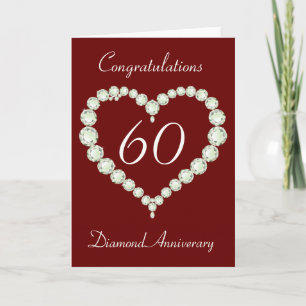 Carte d'anniversaire diamant Cœur d'amour
