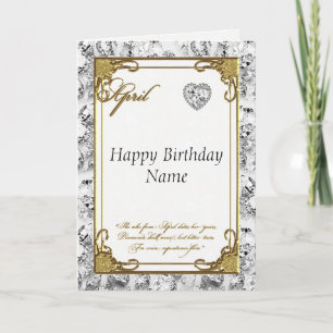 Carte d'anniversaire Diamond d'avril