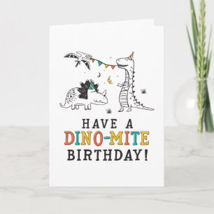 Carte d'anniversaire Dino-mite Dinosaur