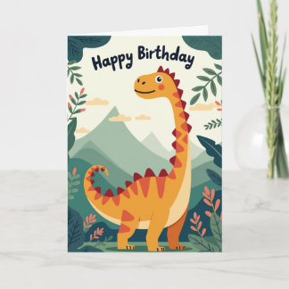 Carte d'anniversaire Dino pour garçons