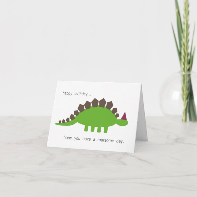 Carte d'anniversaire Dinosaur Stegosaurus (Devant)