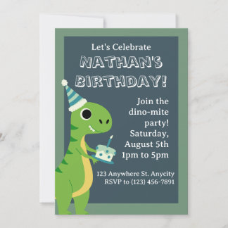 Carte d'anniversaire dinosaure