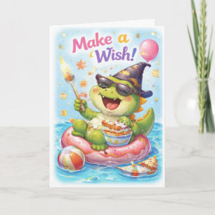 Carte d'anniversaire Dinosaure – ‘C'est l'heure de