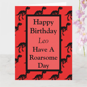 Carte d'anniversaire Dinosaure personnalisée