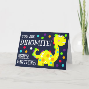 Carte d'anniversaire Dinosaure pour Enfants