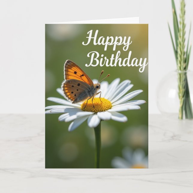 Carte d'anniversaire d'insecte floral (Devant)