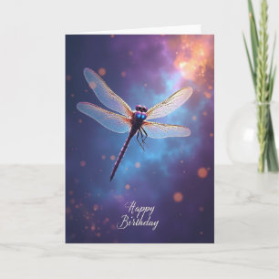 Carte d'anniversaire d'insecte iridescent