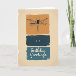 Carte d'anniversaire d'insecte veiné