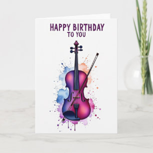 Carte d'anniversaire d'instrument joyeux