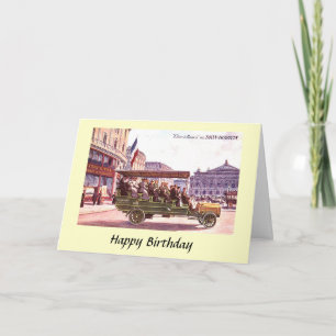 Carte d'anniversaire - Dion-Bouton Charabanc