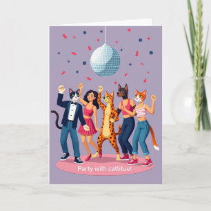 Carte d'anniversaire Disco Party