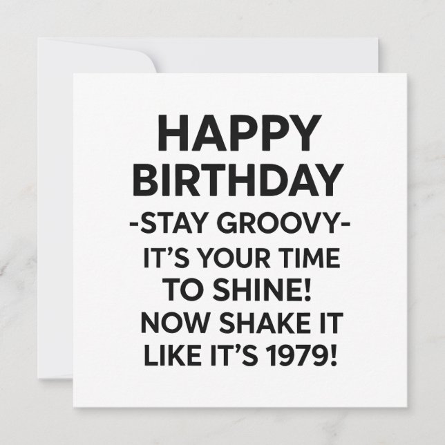 Carte d'anniversaire Disco super Gen X (Devant)