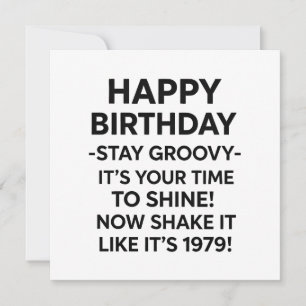 Carte d'anniversaire Disco super Gen X