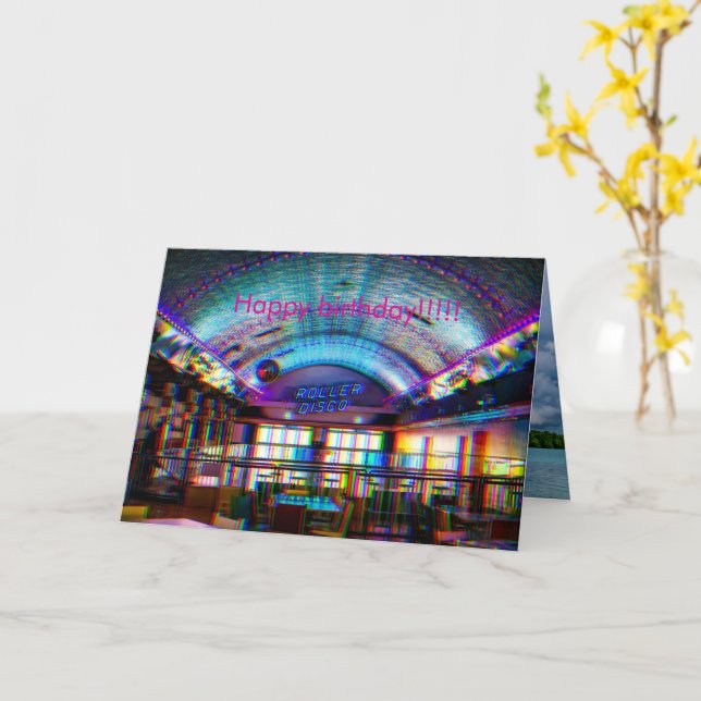 carte d'anniversaire diso diva funky (Fleur jaune)