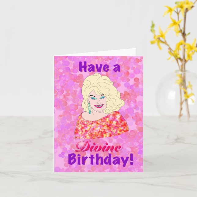 Carte d'anniversaire divine (Fleur jaune)