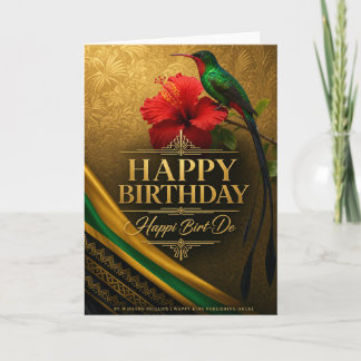 Carte d'anniversaire Doctor Bird — Hibiscus doré j