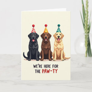 Carte d'anniversaire Dog Pawty