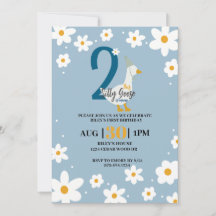 Carte d'anniversaire d'oie sotte