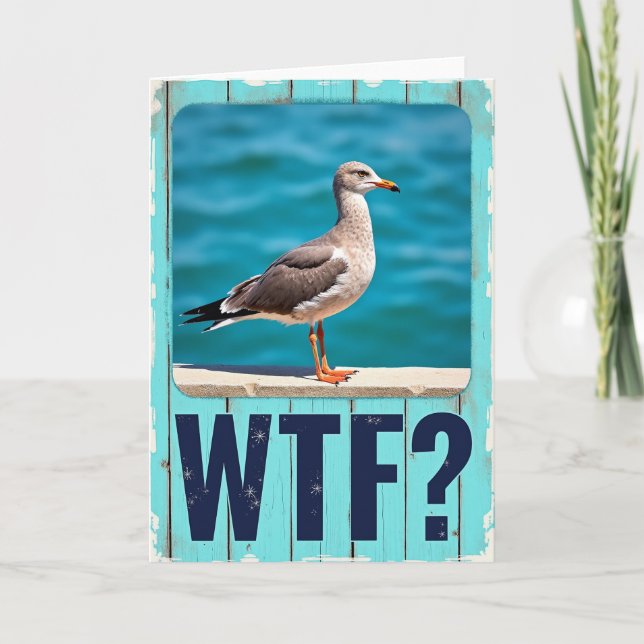 Carte d'anniversaire d'oiseau de mer côtier (Devant)