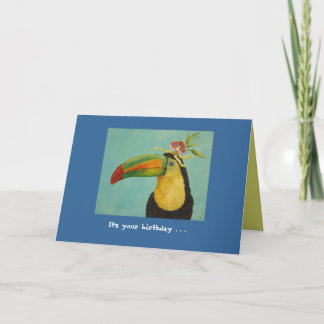 Carte d'anniversaire d'oiseau drôle