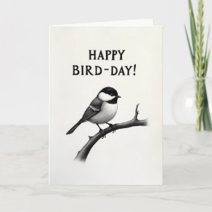 Carte d'anniversaire d'oiseau esquissée