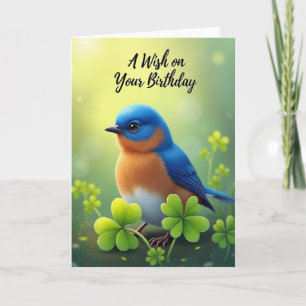 Carte d'anniversaire d'oiseau magique