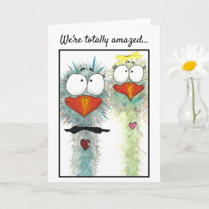 Carte d'anniversaire d'oiseaux Whimsical Watercolo