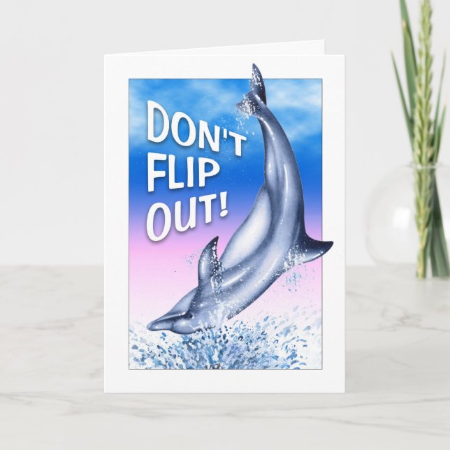 Carte d'anniversaire Dolphin Flip Out (Devant)