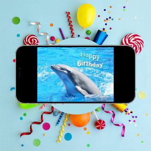 Carte d'anniversaire Dolphin In Water