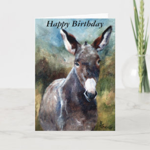 Carte d'anniversaire Donkey Portrait