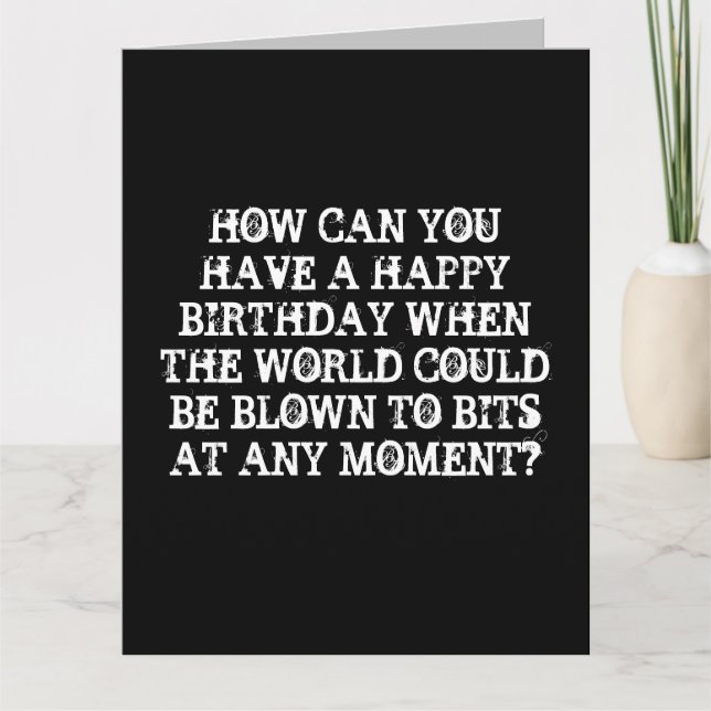 CARTE D'ANNIVERSAIRE DONUT NUCLÉAIRE WW3 (Devant)