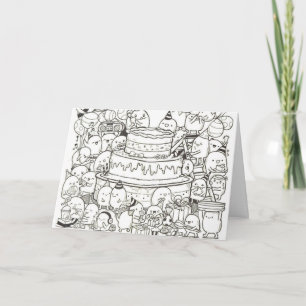 Carte d'anniversaire - Doodday Birthday Cake