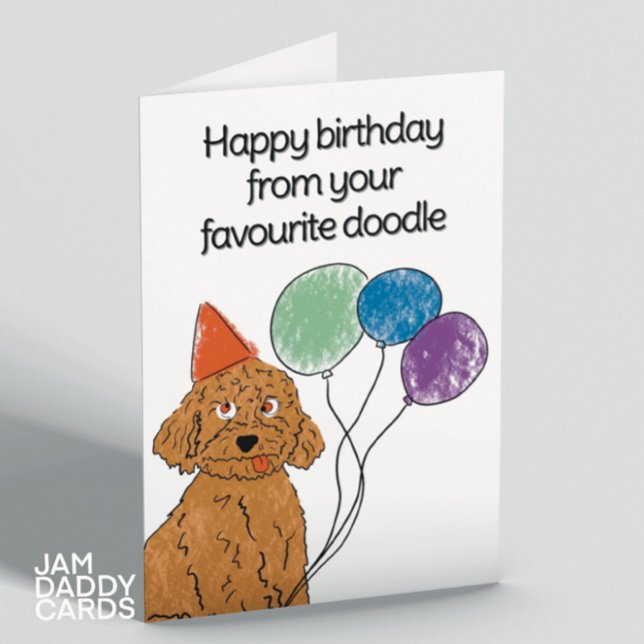 Carte d'anniversaire Doodle Dog (Créateur téléchargé)