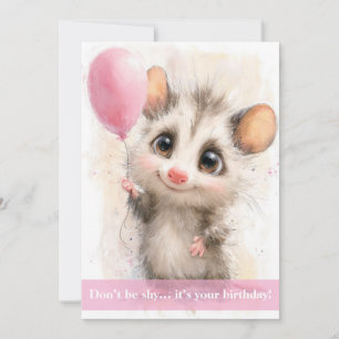 Carte d'anniversaire d'opossum
