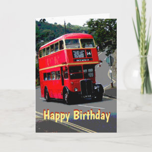 Carte d'anniversaire Double Decker