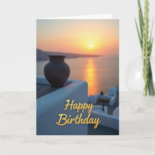 Carte d'anniversaire douce au coucher de soleil do