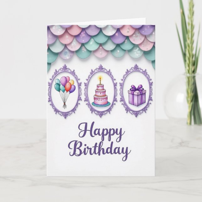 Carte d'anniversaire douce aux pétales pastel (Devant)