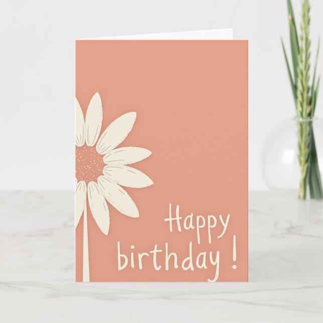 Carte d'anniversaire douce blanche (Devant)