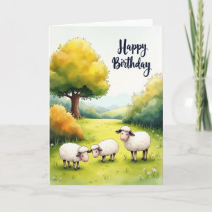 Carte d'anniversaire Douce Brebis